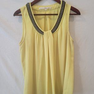 Yellow Rachel Roy sleeveless blouse